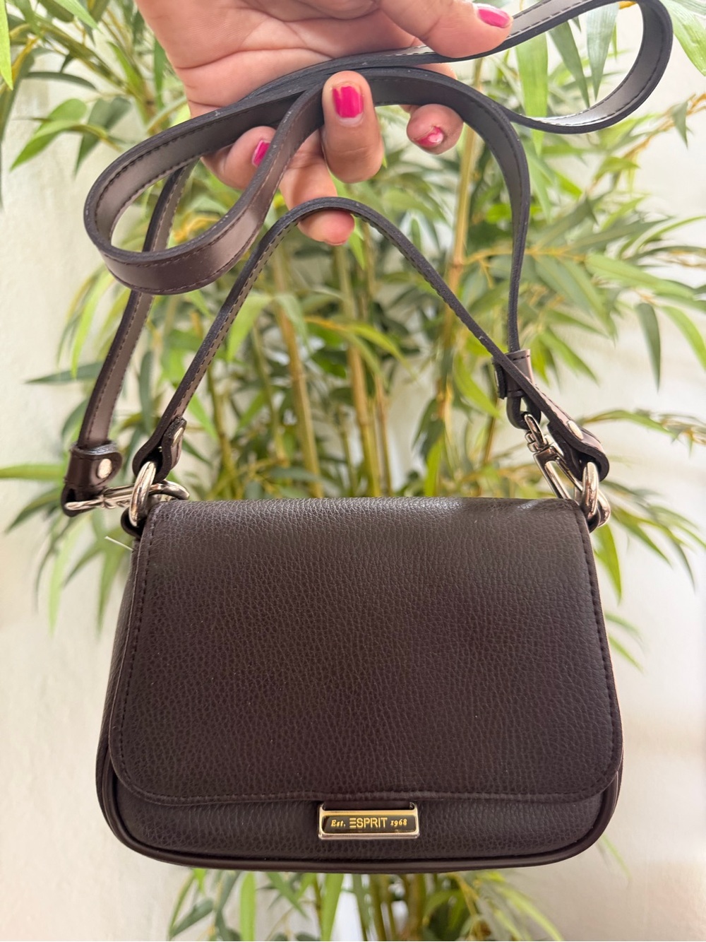 Esprit Vintage Dark Brown Crossbody Bag